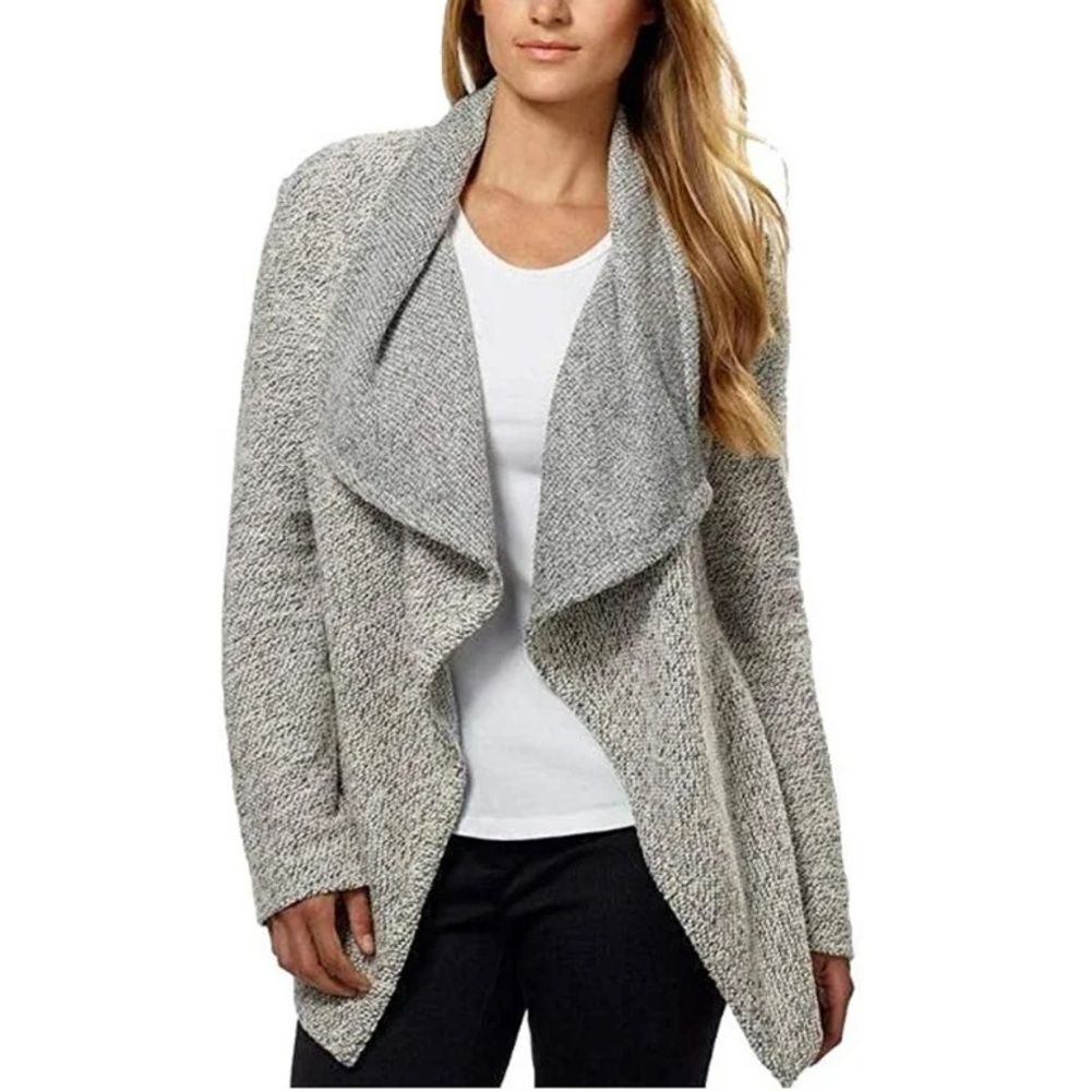 BNCI by Blanc Noir Heather Grey Cardigan Size: S